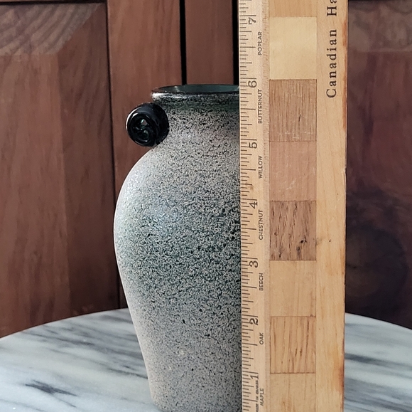 Murano Scavo Green Glass Vase - Picture 12 of 14